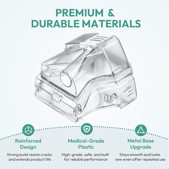 Replacement Water Chamber Comparible with Airsense 10 & AirCurve 10 with 20 Pack Filters, Replacement Humidifier Tank Compatible with S10 Series, CPAP Supplies and Accessories