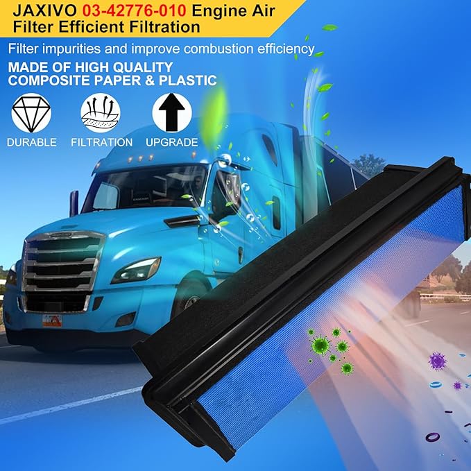03-42776-010 Engine Air Filter Compatible With 2018-2023 Freightliner Cascadia Replaces 0342776010,997879,91559,TR504-EF,P628541