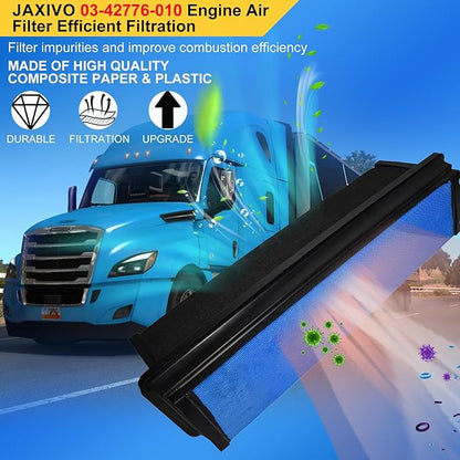 03-42776-010 Engine Air Filter Compatible With 2018-2023 Freightliner Cascadia Replaces 0342776010,997879,91559,TR504-EF,P628541