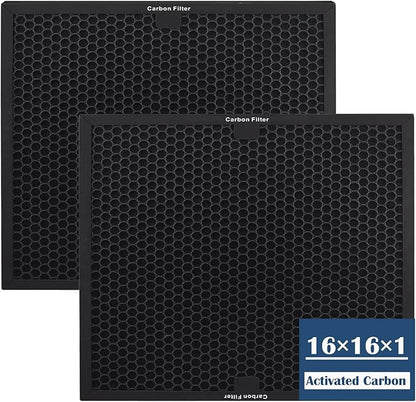 Carbon Filter 500 for Drieaz HEPA500 16'' x 16'' x 1'' & BlueDri & VEVOR Air Purifier, Air Scrubber Actived Carbon BD-AS-550 F301H - 2 Pack Activated Filter