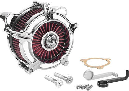 Air Filter Cleaner for Harley Davidson Softail Touring Street Road King Glide Trike for Harley Davidson Air Intake Filters for Touring 08-16, Softail 16-17 Red