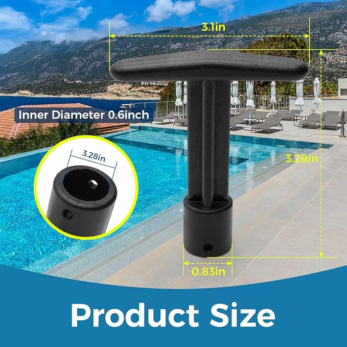 Backwash Piston Plastic Shaft, 273089 Slide Valve Handle for Pentair Sta-Rite Pool and Spa Filter 2 Inch MultiPort Push and Pull Valve 261047 261165 261165 5/8" PVC Multiport Slide Valve Tee Handle