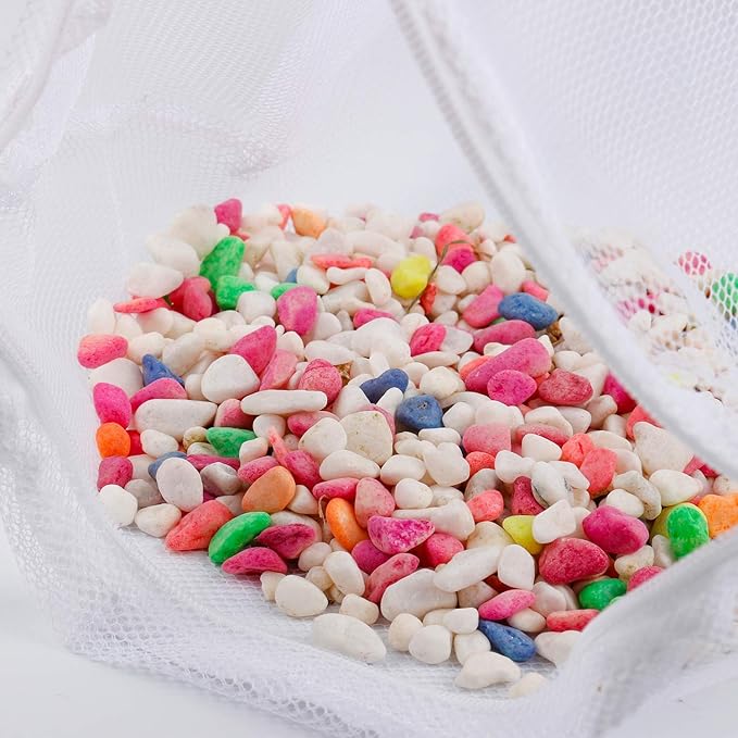 20 Pieces Aquarium Filter Bags Fish Tank Media Mesh Filter Bags Net Bag with Zipper for Charcoal Pelletized Remove Activated Carbon, Biospheres, Ceramic Rings