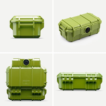 Evergreen 57 Waterproof Dry Box Protective Case with Pick & Pluck Foam - Travel Safe/Mil Spec/USA Made - for Cameras, Phones, Hiking, Boating, Water Sports, Action Cams (Green)