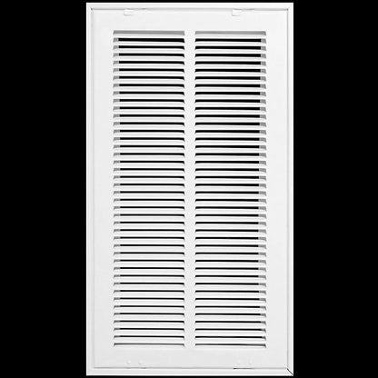 HVAC Premium 10 x 20 Duct Opening Steel Return Air Filter Grille, for 1-inch Filter, Removable Door, Flat Stamped HVAC Vent Cover Grille, Outer Dimensions 12.5 x 22.5