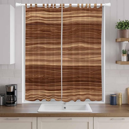 Brown Western Living Room Curtains 84 Inch Length, Window Curtains Tab Top, Vintage Farmhouse Wood Barn Door Light Filtering Window Treatments Drapes 52"x84" 2 Panel
