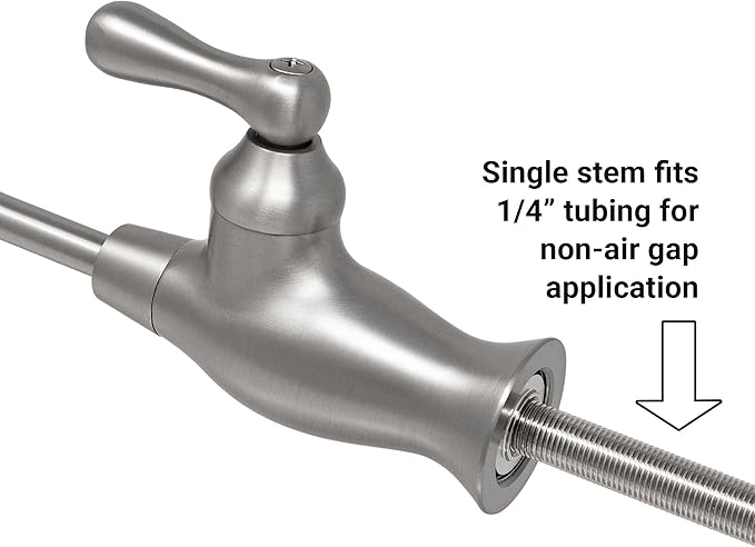Metpure Non-airgap NSF Certified RO Faucet Reverse Osmosis Drinking Water Filtration System Water Dispenser Spout (Stainless Steel). Vase Style with Faucet Wrench.