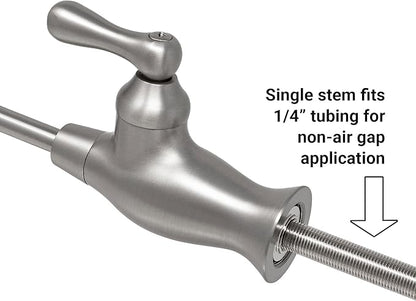 Metpure Non-airgap NSF Certified RO Faucet Reverse Osmosis Drinking Water Filtration System Water Dispenser Spout (Stainless Steel). Vase Style with Faucet Wrench.
