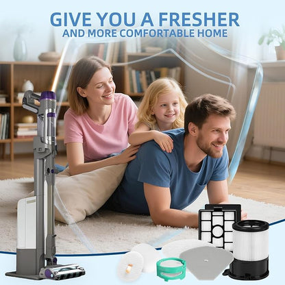 IP3251 Filter Replacement for Shark IP3251C, IP3252, IP3124, IP3225, IP3150 PowerDetect Clean & Empty Cordless Vacuum Accessories, Hepa Pre-motor Handheld Vaccum Post-motor Filter, 2 Odor Cartridge