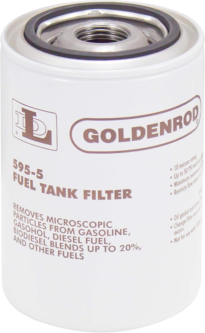 Dutton-Lainson Company - GOLDENROD (595-5) Spin-on Fuel Filter - Universal Fuel Filter Replacement Canister - 10-Micron Standard Filtration for Common Fuels, Additives & Biodiesel Blends - Made in USA