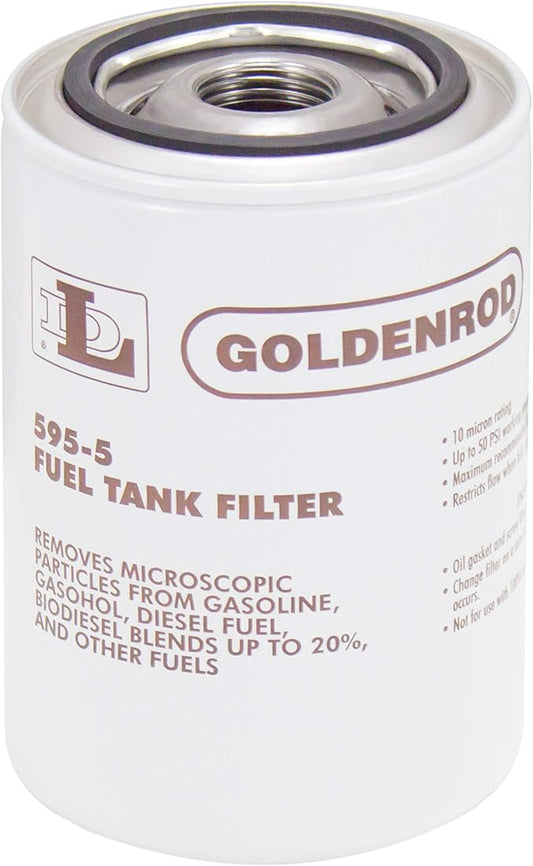 Dutton-Lainson Company - GOLDENROD (595-5) Spin-on Fuel Filter - Universal Fuel Filter Replacement Canister - 10-Micron Standard Filtration for Common Fuels, Additives & Biodiesel Blends - Made in USA