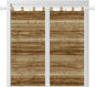 Vintage Western Bedroom Curtains 72 Inch Length, Window Curtains Tab Top, Rustic Farmhouse Wooden Grain Barn Door Light Filtering Window Treatments Drapes 52"x72" 2 Panel