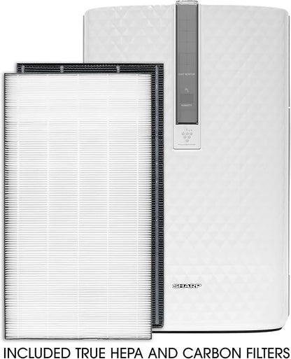 SHARP Air Purifier with Humidifier Combo – Covers up to 1,230 sqft in one hour, True HEPA Filter Air Purifier for Medium Rooms, Home Nursery, Dust, Smoke, Pollen - KC850U
