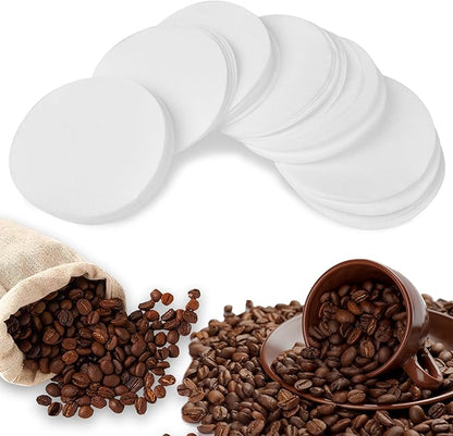 CEYAZYE 200 PCS Round Coffee Filter Paper, 56 mm Disposable Coffee Filters, Moka Coffee Pot Filter for Espresso Machine Portafilter Moka Pot, Quality Material Paper Fiber Heat Resistance