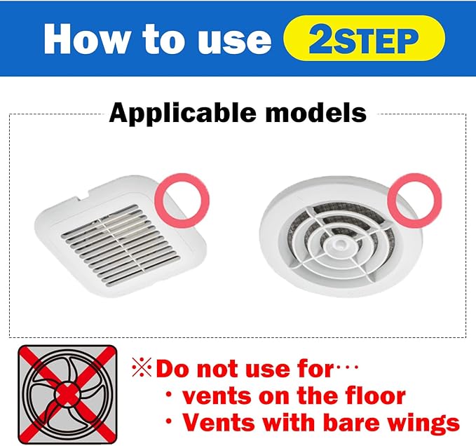 Easy Apply Dust Filter for Ventilation Fan, Peel & Stick, Self-Adhesive, FILTAN, Made in Japan, 3pcs
