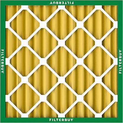 Filterbuy 24x24x2 Air Filter MERV 11 Superior Pet & Allergy Defense (6-Pack), Electrostatic Pleated HVAC AC Furnace Filters Replacement, Made in USA (Actual Size: 23.38 x 23.38 x 1.75)