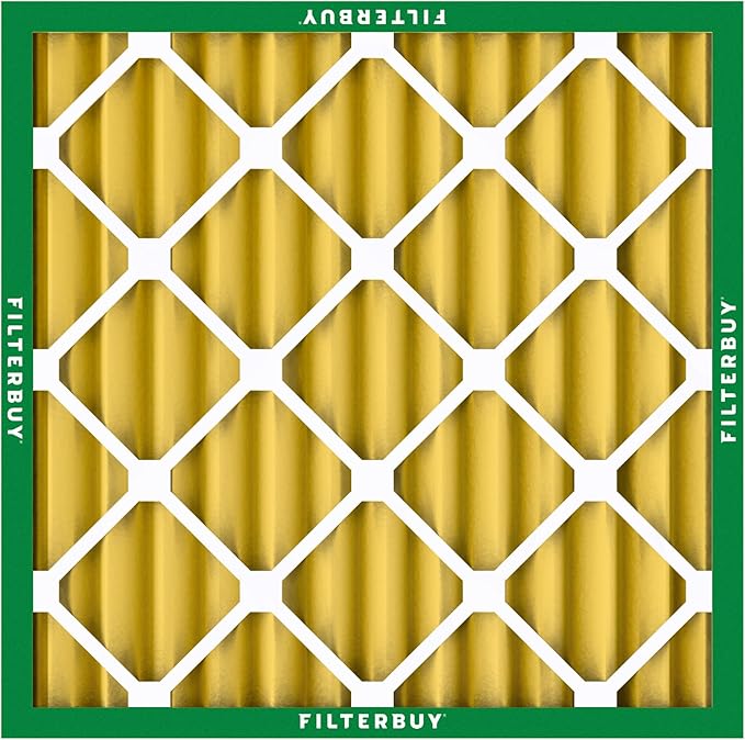 Filterbuy 25x25x2 Air Filter MERV 11 Superior Pet & Allergy Defense (6-Pack), Electrostatic Pleated HVAC AC Furnace Filters Replacement, Made in USA (Actual Size: 24.50 x 24.50 x 1.75)