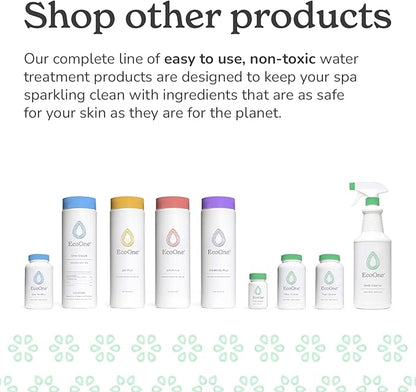 ecoone Filter Cleaner All-Natural Spa & Hot Tub Filter Cleaner | Foam-Free, Chlorine-Free, & Phosphate-Free Spa Filter Cleaner | Prolongs Filter Life and Leaves No Residue, 8 Oz