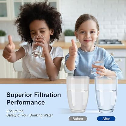 Purewell K Series 4-Stage 7-In Ceramic Water Filter Replacement, Certified to Remove 99% PFAS & Chlorine, Lead, Compatible with Berkey, ProOne & Doulton Gravity Water Filter System (2-Pack)