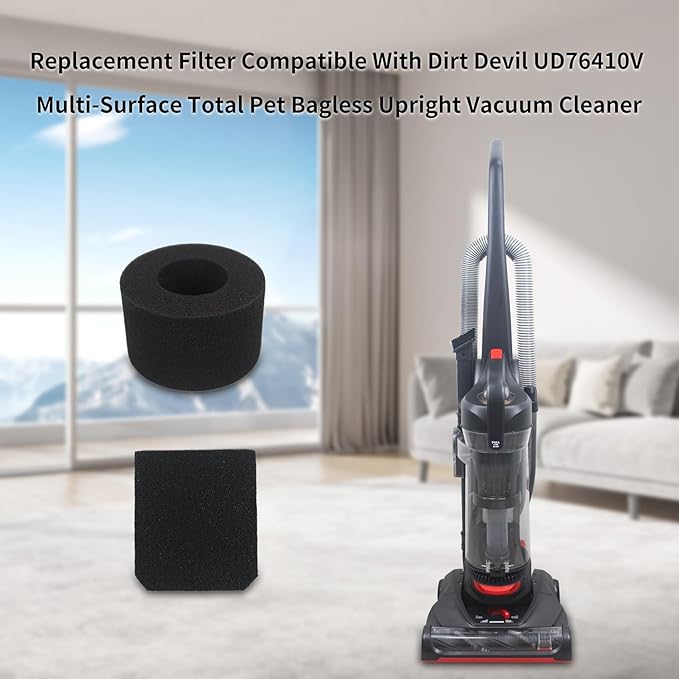 Cherimo Replacement Filter for Dirt Devil UD76410V Multi-Surface Total Pet Bagless Upright Vacuum Cleaner