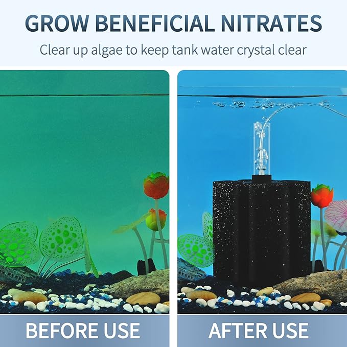 Pawfly Aquarium Large Bio Sponge Filter Quiet Betta Fry Shrimp and Small Fish Foam Filter for Fish Tank up to 60 Gallon