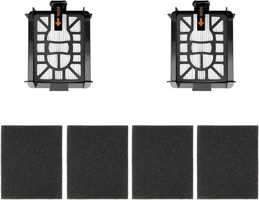 2 Pack Base Post-Motor HEPA Filters Replacement Parts Kit for Shark AI AV2511AE AV2501S AV2610WA AV2501AE RV2502AE RV2610WA UR2500SR RV2520AOUS AV2510AOUS 2-In-1 AI Ultra Robot Vacuum Accessories.