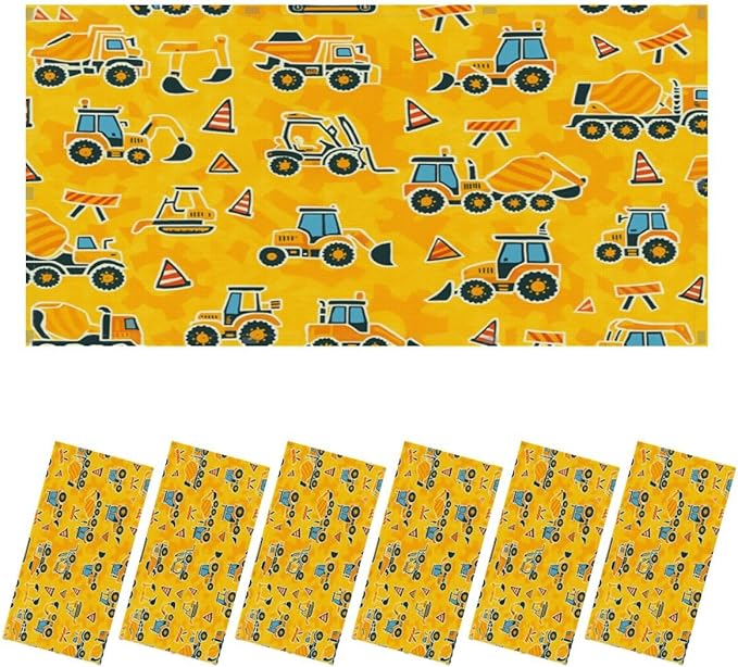 6 Pcs Fluorescent Light Covers for Ceiling Lights Construction Equipment Traffic Cones Yellow Decorative Magnets Light Filters for Office Home Classroom Must Haves 4’ x 2’