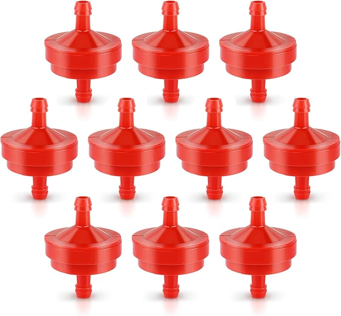 AUTOKAY Lawn Mower 1/4" Inline Gas Fuel Filter Compatible with 298090 298090S Toro 42-5240 56-6360 John Deere AM107314 LG298090 LG298090S PT4265 Pack of 10