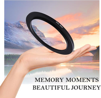 67-82mm Step-Up Ring Adapter, 67mm to 82mm Step Up Filter Ring for 67mm Lens Mount 82mm for DSLR Lenses and ND UV CPL IR Filters （67-82mm）
