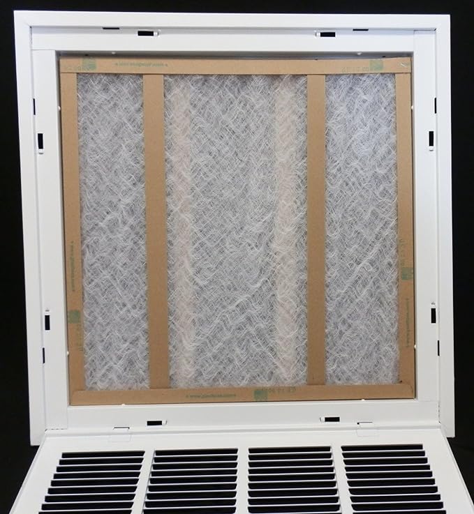 HVAC Premium 24 x 18 Duct Opening Steel Return Air Filter Grille, for 1-inch Filter, Removable Door, Flat Stamped HVAC Vent Cover Grille, Outer Dimensions 26.5 x 20.5