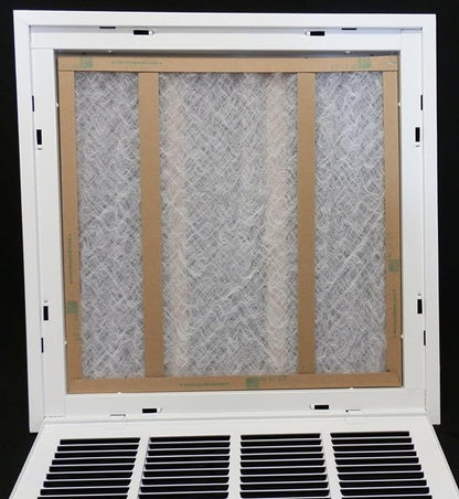 HVAC Premium 24 x 18 Duct Opening Steel Return Air Filter Grille, for 1-inch Filter, Removable Door, Flat Stamped HVAC Vent Cover Grille, Outer Dimensions 26.5 x 20.5