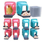 Nesting Boxes for Chickens - 10 Pack Roll Away Nesting Boxes Chicken Coop with Perch, Durable Plastic Chicken Laying Box with Pull Out Egg Tray, Poultry Farm & Hen House Accessories