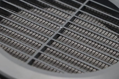 Graphite/Gray 5" Inch Round Ventilation Grille with Insect mesh. (Duct 5Ø / Grille 6Ø) Ventilation Applications. Indoor and Outdoor Vent Cover. Available 3 Sizes / 4 Colors.
