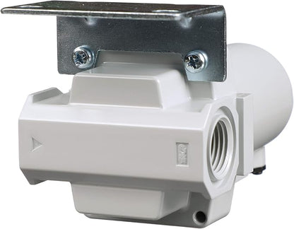 PneumaticPlus SAFD400-N04BD-MEP Compressed Air Coalescing Filter, 0.01 Micron 1/2" NPT - Metal Bowl, Auto Drain, Bracket