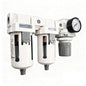 XingNEeng 1/2" NPT Compressed Air Filter Regulator Lubricator (FRL) Combo, Water/Oil Trap Separator, Air Pressure Regulator with Pressure Gauge(0-150 psi), Semi-Auto Drain, Poly Bowl, Metal Bracket
