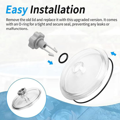 Pool Leaf Trap Cover Lid – Sand Filter Replacement Kit | Leaf Catcher Filtration Cap for Specific Model Pumps Repair Part Not Compatible with 14 or 16 Inch Equipment Pool Cleaning Accessory
