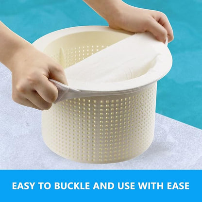 60 Pack Pool Skimmer Socks, Pool Filter Socks for Skimmer Baskets, Ultra-Fine Mesh Skimmer Sock Cleans Debris and Leaves for In-Ground and Above Ground Pools