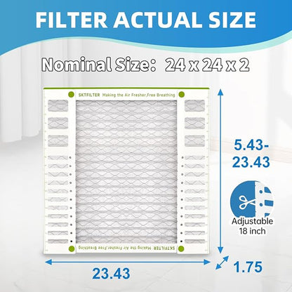 24x24x2 Air Filter AC Furnace MERV 13 Comparable with MPR 1900 FPR 10 HVAC Air Condition cabin Vent Fan Electrostatic Pleated Actual Size 23.43 x 23.43 x 1.75 6 Packs
