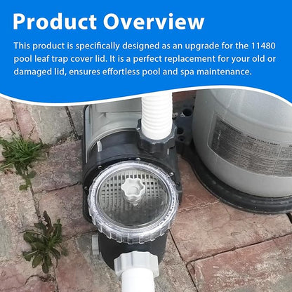 Sand Filter Pump Replacement Parts, 11480 Pool Leaf Trap Cover Lid with O-Ring Kit for Intex Sand Filter Pumps 26335EH, 26339EH, 26365EH, 26367EH, 28647EG, 28651EG, 28675EG