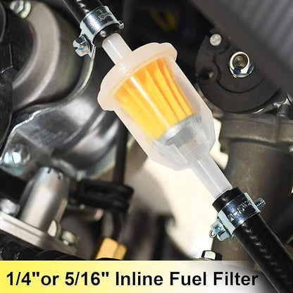 6PCS 1/4" x 5/16" Gas Inline Fuel Filter, with magnet, Fit for Kawasaki Kohler Briggs Stratton John Deere