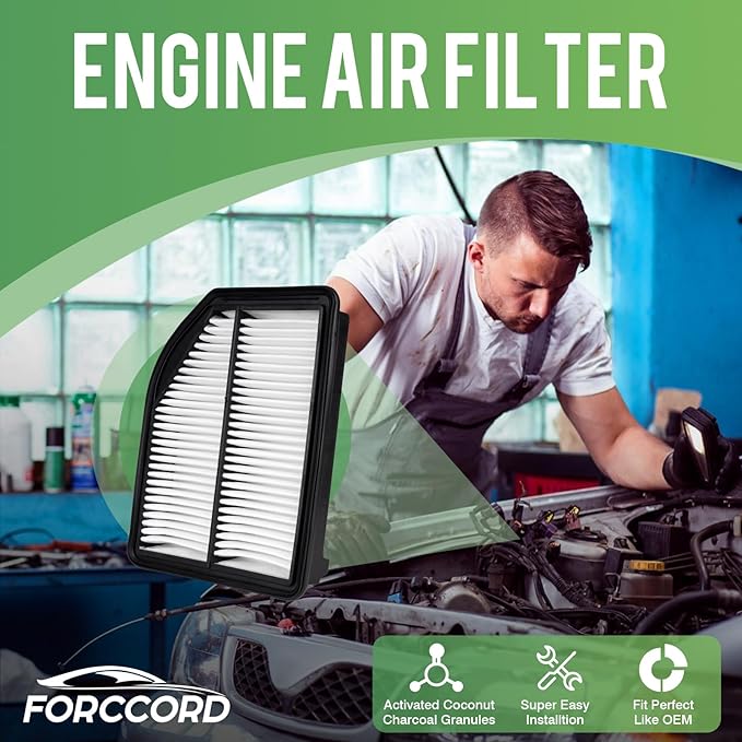 Cabin & Engine Air Filter Combo Fit for Honda CR-V CRV CR V 2012 2013 2014 L4 2.4L Activated Carbon Cabin Filter Replacement Air Filter CF10134 CA11258 Car Accessories