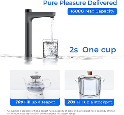Waterdrop X16-Alkaline Tankless Reverse Osmosis System, NSF/ANSI 42&58&372 Certified, 1600 GPD RO Filter System, 11-Stage Filtration, UnderSink, 3:1 Pure to Drain, Alkaline Mineral pH+, BPA Free