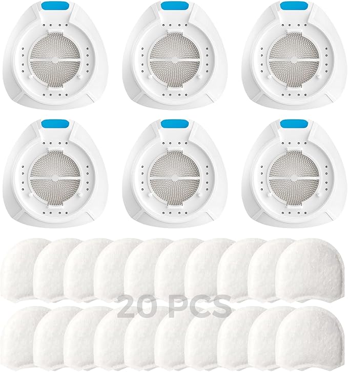 Replacement HME for HumidX F20 with Airmini Filters,FSA & HSA Eligible,6 Pack Replacement Cartridges & 20 Pack Filters Compatible with Airmini CPAP & AirFit,AirTouch F20 Full Face Mask,CPAP Supplies