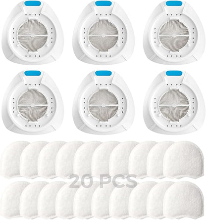 Replacement HME for HumidX F20 with Airmini Filters,FSA & HSA Eligible,6 Pack Replacement Cartridges & 20 Pack Filters Compatible with Airmini CPAP & AirFit,AirTouch F20 Full Face Mask,CPAP Supplies