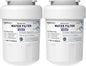 Amazon Basics Replacement GE MWF Refrigerator Water Filter Cartridge - Premium Filtration (Pack of 2)