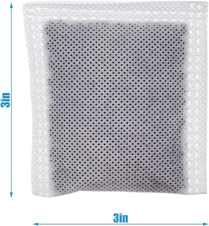 4 Pack Compact Activated Charcoal Odor Absorbing Filter Refill Deodorizer Compatible with iTouchless Cans 2.5 Gal, 3 Gal, 4 Gal and Other SmallTrash Cans Under 8 Gallons with Filter Compartment