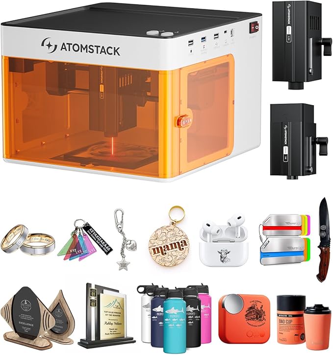 ATOMSTACK P1 5W Laser Engraver, Laser Cutter, Unibody Laser Engraving Machine (P1 5W Diode+1.2W IR)