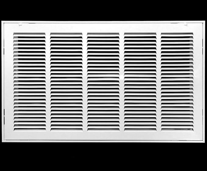 HVAC Premium 25 x 18 Duct Opening Steel Return Air Filter Grille, for 1-inch Filter, Removable Door, Flat Stamped HVAC Vent Cover Grille, Outer Dimensions 27.5 x 20.5
