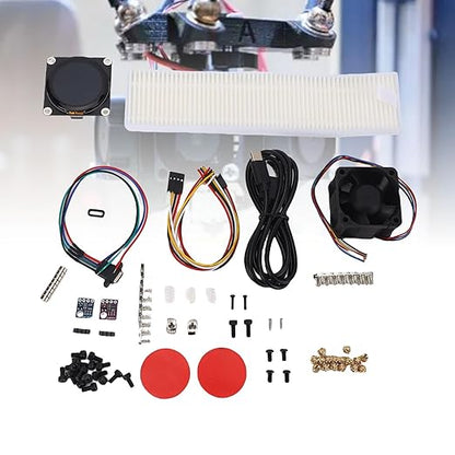 3D Printer Air Filter, LCD Display Real Time Monitoring Activated Carbon Air Purifier Accessories Kit, with Adjustable Sensors, for 3D Printer Enthusiasts