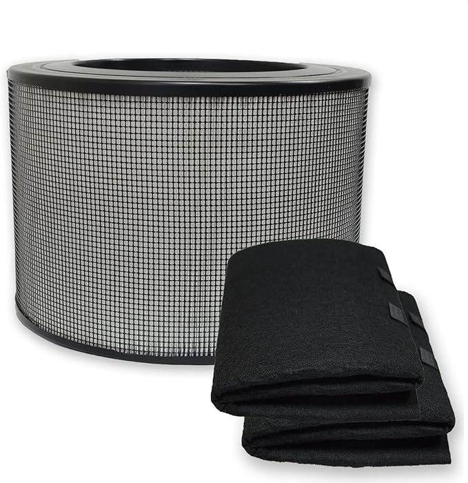 PUREBURG 24000 Replacement Filter Set Compatible with Honeywell 50250-S & Kaz 50255 50255-HD Air Purifiers,H13 HEPA Activated Carbon Pre-Filters Air Clean Dust VOCs